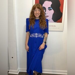 Vintage 90’s Royal Blue Karin Steven’s Dress